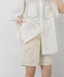 Шорты с вышивкой Kbf, цвет Ivory