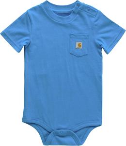 Carhartt Unisex Baby, футболка-боди с коротким рукавом и карманом, French Blue