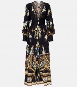 Длинное шелковое платье с цветочным принтом Ottoman Elegance Camilla, Ottoman Elegance