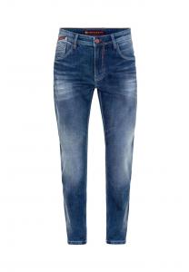 Джинсы с едва заметной потертостью Cipo & Baxx, синий