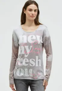 Топ с длинными рукавами и принтом по всей поверхности и schmucksteinen Soccx, Fresh Grey