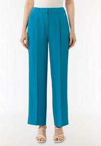 Брюки FLIESSENDE -MIT BÜGELFALTEN comma, бирюзовый