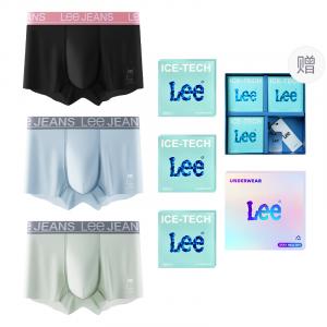 Классические трусы 101 для мужчин, набор из 3 штук Lee, серо-зеленый