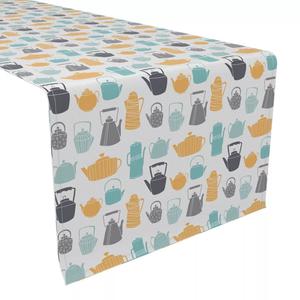 Настольная дорожка, 100 % хлопок, винтажные чайники 16x108 дюймов