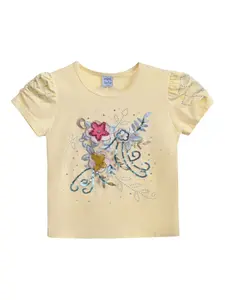 Футболка с аппликацией Mimi Tutu, желтый