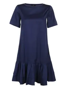 Мини-платье из хлопка с оборками Weekend Max Mara, синий