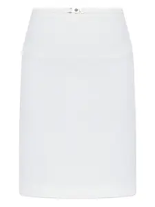 Мини-юбка с пряжкой Medusa Versace, белый