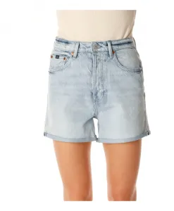 Джинсовые шорты с высокой талией и пятью карманами Denham, синий