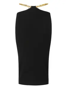 Юбка миди с вырезами Elisabetta Franchi, черный