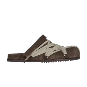 Мюли Rick Owens Concordians Megalaced Mule Granola, Brown Suede