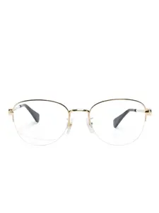 Очки в круглой оправе с логотипом Cartier Eyewear, золотой