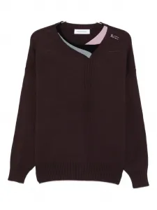 Свитер с круглым вырезом Kiko Kostadinov, коричневый