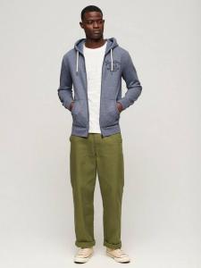 Толстовка на молнии с изображением спортивного колледжа Superdry, цвет Tois Blue Grit