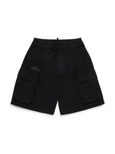 DSQUARED2 KIDS шорты карго Icon с логотипом, черный