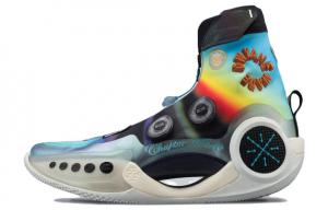 Баскетбольные кроссовки WOW 9 мужские высокие Dolphin Blue/black/flame Red Lining