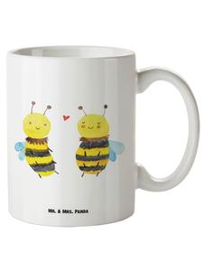 Кружка XL Пчела в любви без слов в белом цвете Mr. & Mrs. Panda