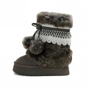 Женские ботинки 21cm Take the Qin, светло-серый