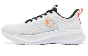 QIAODAN Низкие кроссовки для бега с мягкой подошвой, противоскользящие, износостойкие, мужские, белые/черные