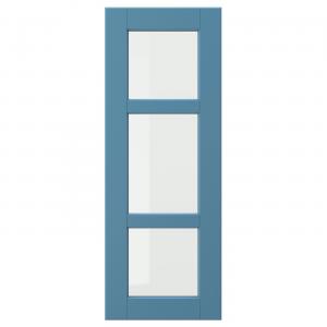 Стеклянная дверь, синяя, 30x80 см IKEA Lerhyttan