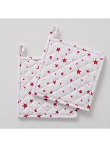 Boltze Прихватки STARS белые с красными звездами, набор из 2 штук