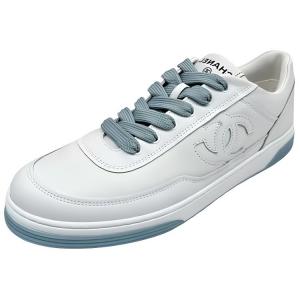 CHANEL Низкие женские кроссовки для скейтбординга, белые, синие