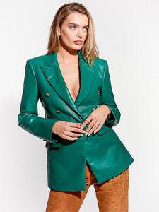 Блейзер Beck из переработанной кожи As By Df, зеленый