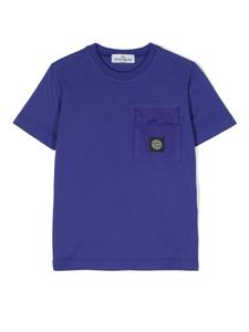 Stone Island Junior футболка с логотипом Compass, синий