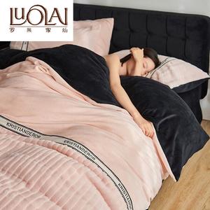 LUOLAI HOME Комплект постельного белья 4 предмета, размер 200 см, пододеяльник 220x240 см