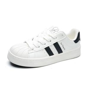 La Chapelle Женские устойчивые к истиранию нескользящие скейтбордские кроссовки White Black, цвет White Black