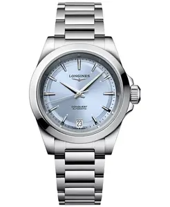 Женские автоматические часы Swiss Automatic Conquest с браслетом из нержавеющей стали, 34 мм Longines