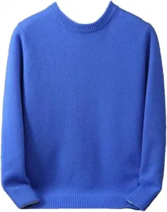 Мужской кашемировый свитер о-шейк свободного кроя