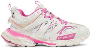 Кроссовки Balenciaga Wmns Track Sneaker 'White Fluo Pink', белый