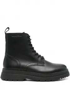 45-миллиметровые кожаные ботинки на шнуровке Marc O'Polo, черный
