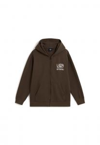 Толстовка с капюшоном на молнии VANS, темно-коричневый