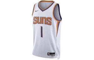 Баскетбольная майка унисекс бело-оранжевая Nike