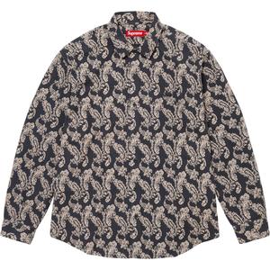 Рубашка фланелевая в клетку пейсли Supreme, черный