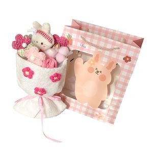 Креативный веселый букет милая кукла с цветком подарочный цветочный декор плюшевая кукла 25*30см высота Handsome, 25*30Cm