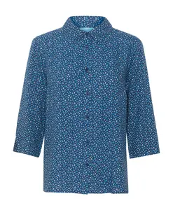 Рубашка в синюю полоску с тремя рукавами Cream, синий