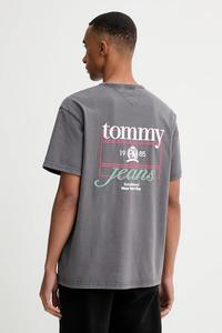 Хлопковая футболка Tommy Jeans, серый