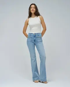 Женские джинсы Destiny с эффектом пуш-ап и расклешенные Salsa Jeans, светло-голубой