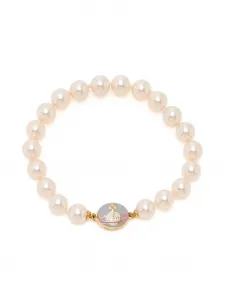 Браслет с жемчугом и декором Orb Vivienne Westwood, белый