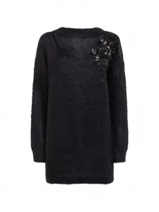 Мини-платье, украшенное пайетками Blugirl, черный