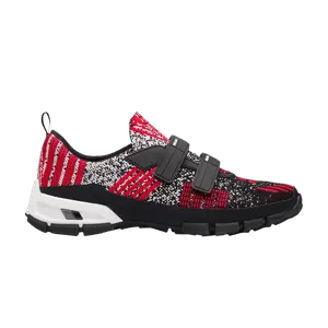 Кроссовки Prada Crossection Knit Black Scarlet, красный