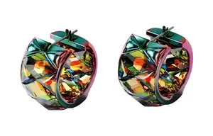 Серьги из нержавеющей стали для женщин Swarovski, мультиколор