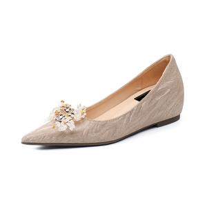 Женские туфли на высоком каблуке, цвет шампанского, серебристый Dunnu, Champagne