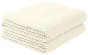 Банные полотенца Schiesser "Турин из 100% хлопка с тонким рисунком рисовых зерен", (набор, 2 шт.), MADE IN GREEN by OEKO-TEX 70х140 см (2 шт.), цвет Offwhite