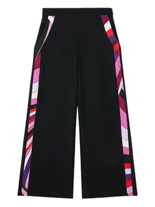 Брюки с принтованными полосками Pucci Junior, черный