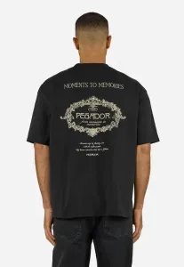 Футболка оверсайз с принтом reine Pegador, Washed Black
