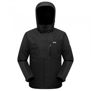 Куртка ветровка унисекс Jeep, черная мужская (3 в 1)