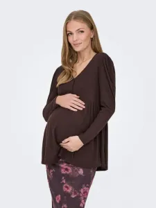 Топ с длинными рукавами olmcamoni Only Maternity, Coffee Bean
